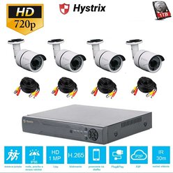 Kamerový set Hystrix DVR-B4-1MP-W - Bez pevného disku