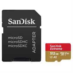 SanDisk Extreme microSDXC 512GB + Adapter UHS-I U3